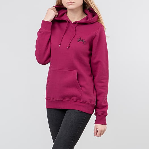 Hoodies and sweatshirts Stussy Basic Logo Hoodie Wine Footshop