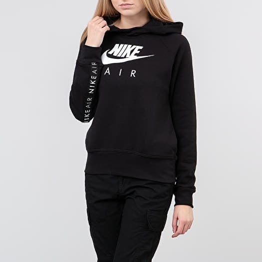 Sweatshirts Nike Sportswear Air Hoodie Black White Footshop