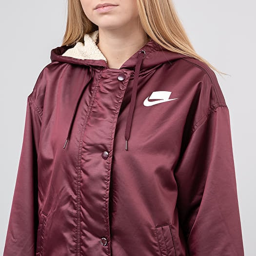 Parka Coats Nike Sportswear NSP Syn Fill Parka Night Maroon Muslin White Footshop