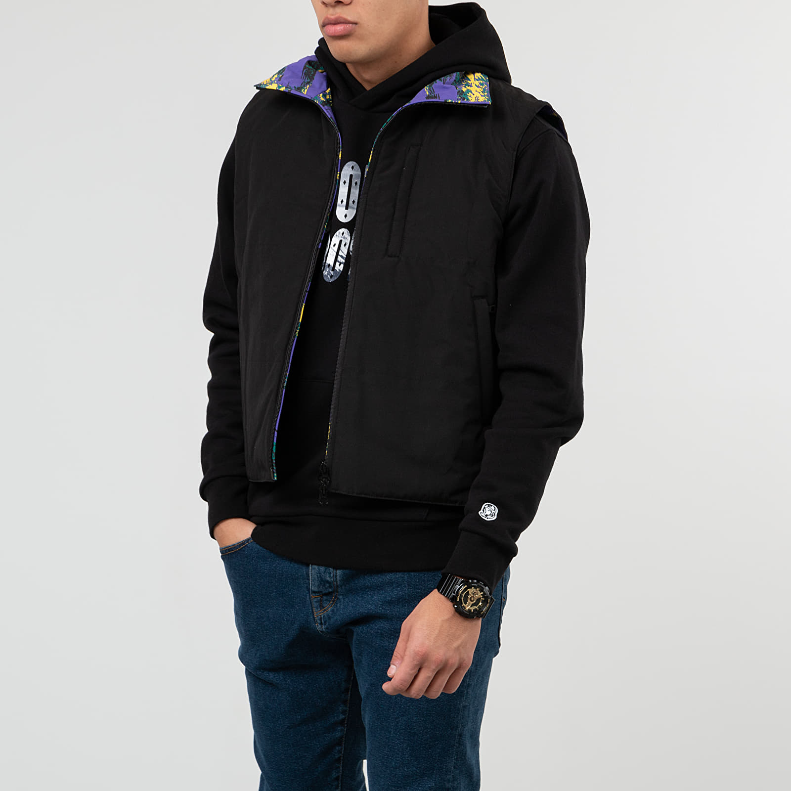 Jackets Billionaire Boys Club Reversible Ski Vest Purple Camo/ Black