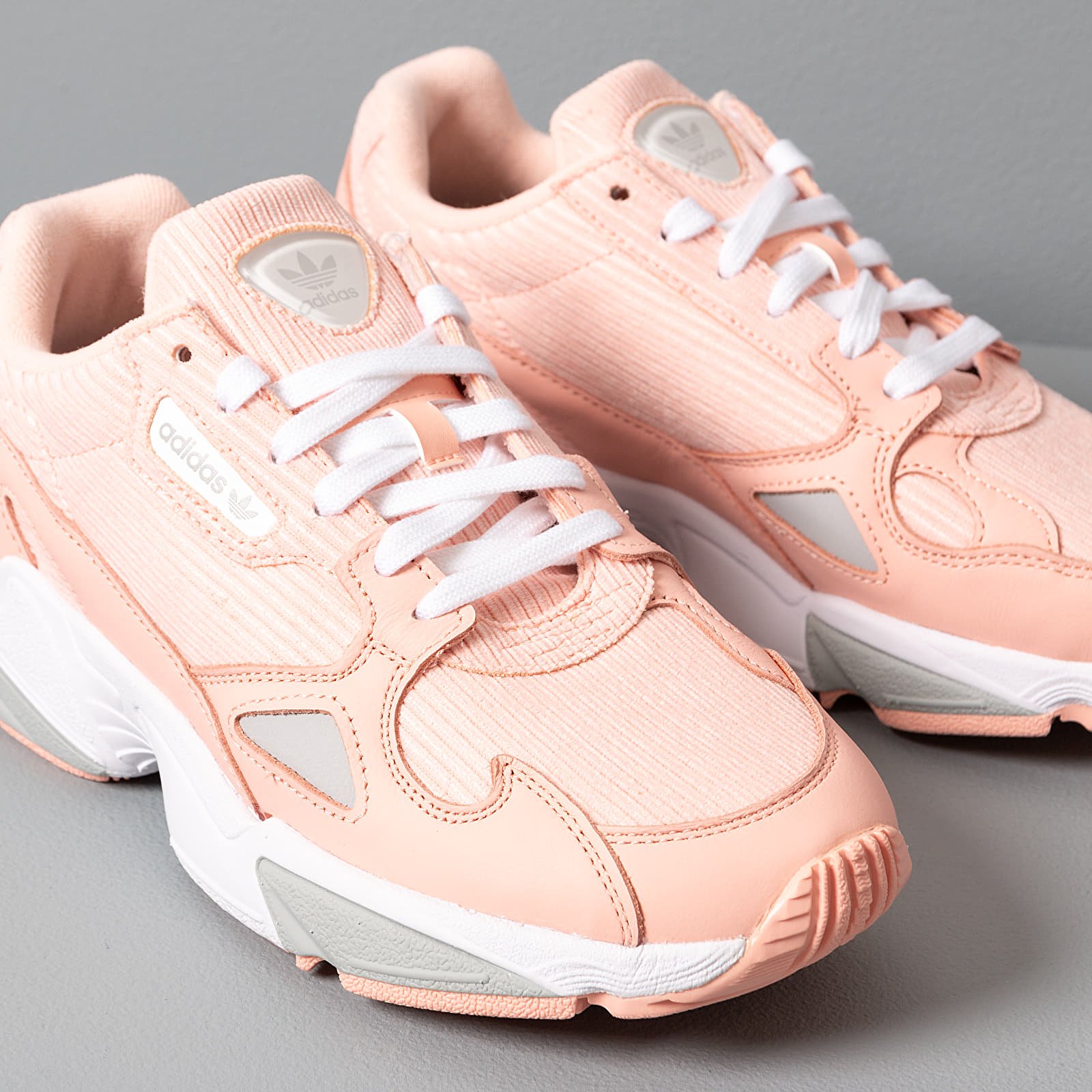 Adidas falcon pink grey store