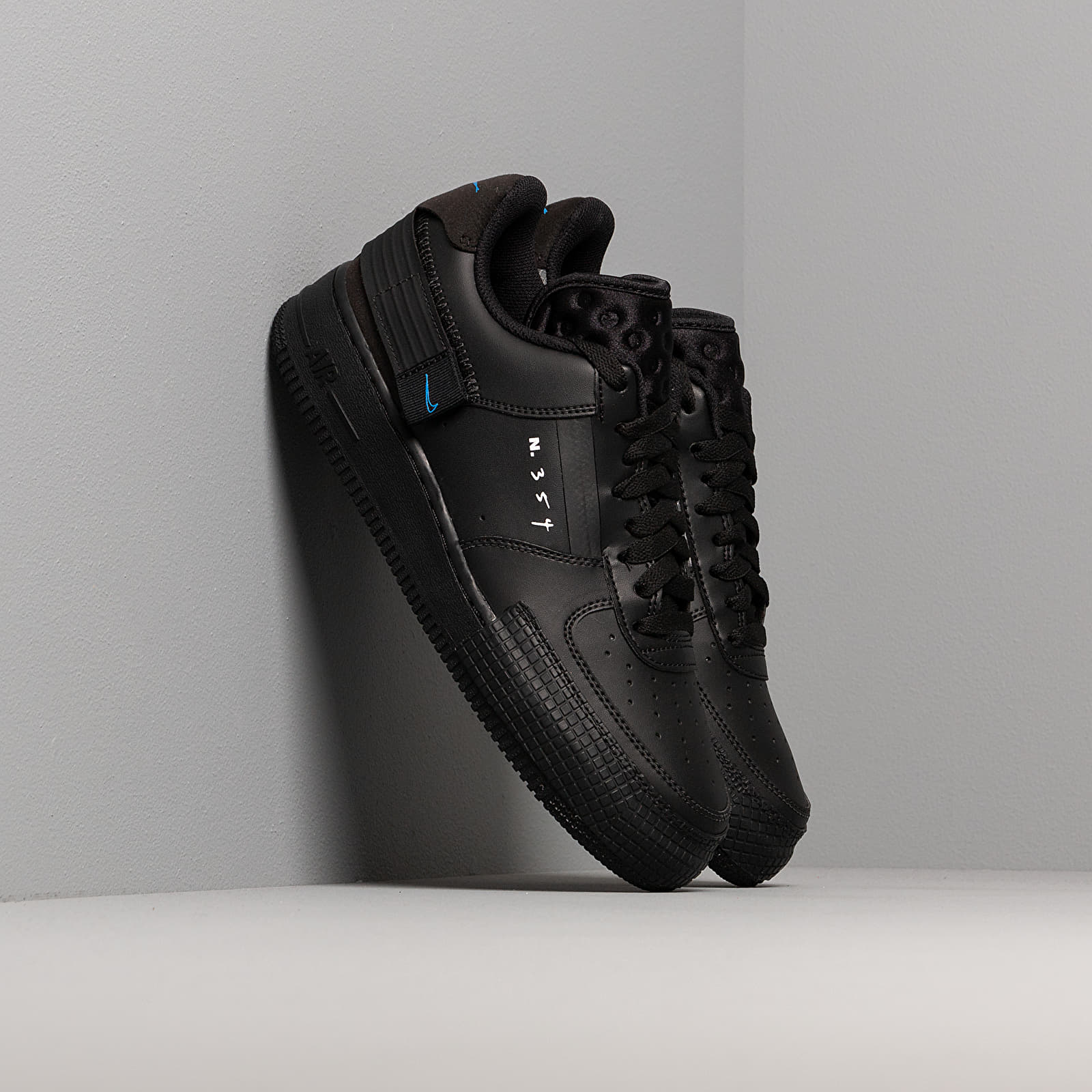 Men s shoes Nike Air Force 1 Type Black Photo Blue Platinum Tint