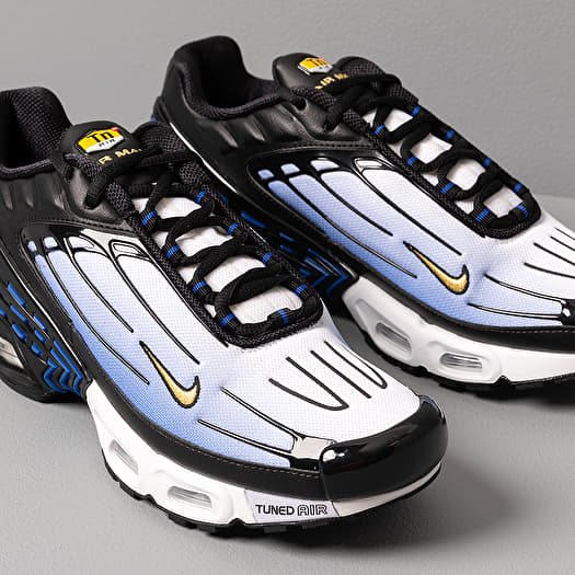 Air max plus iii black hyper blue on sale  and  white