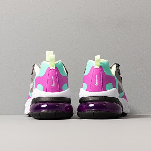 Kids sneakers and shoes Nike Air Max 270 React GS Gunsmoke Reflect Silver Aurora Green Footshop