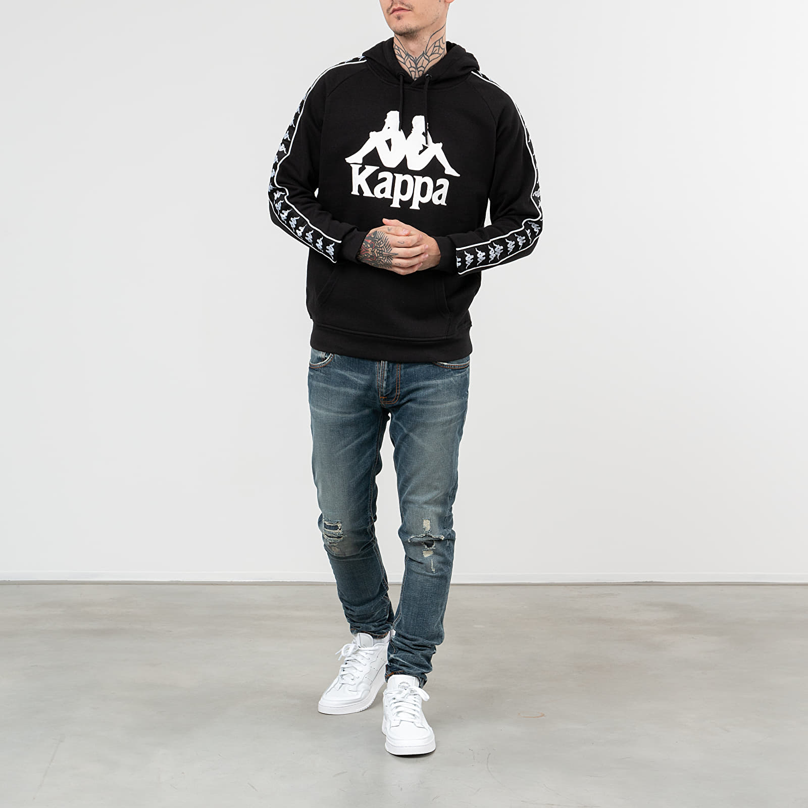 Felpe Kappa Authentic Hurtado Hoodie Black