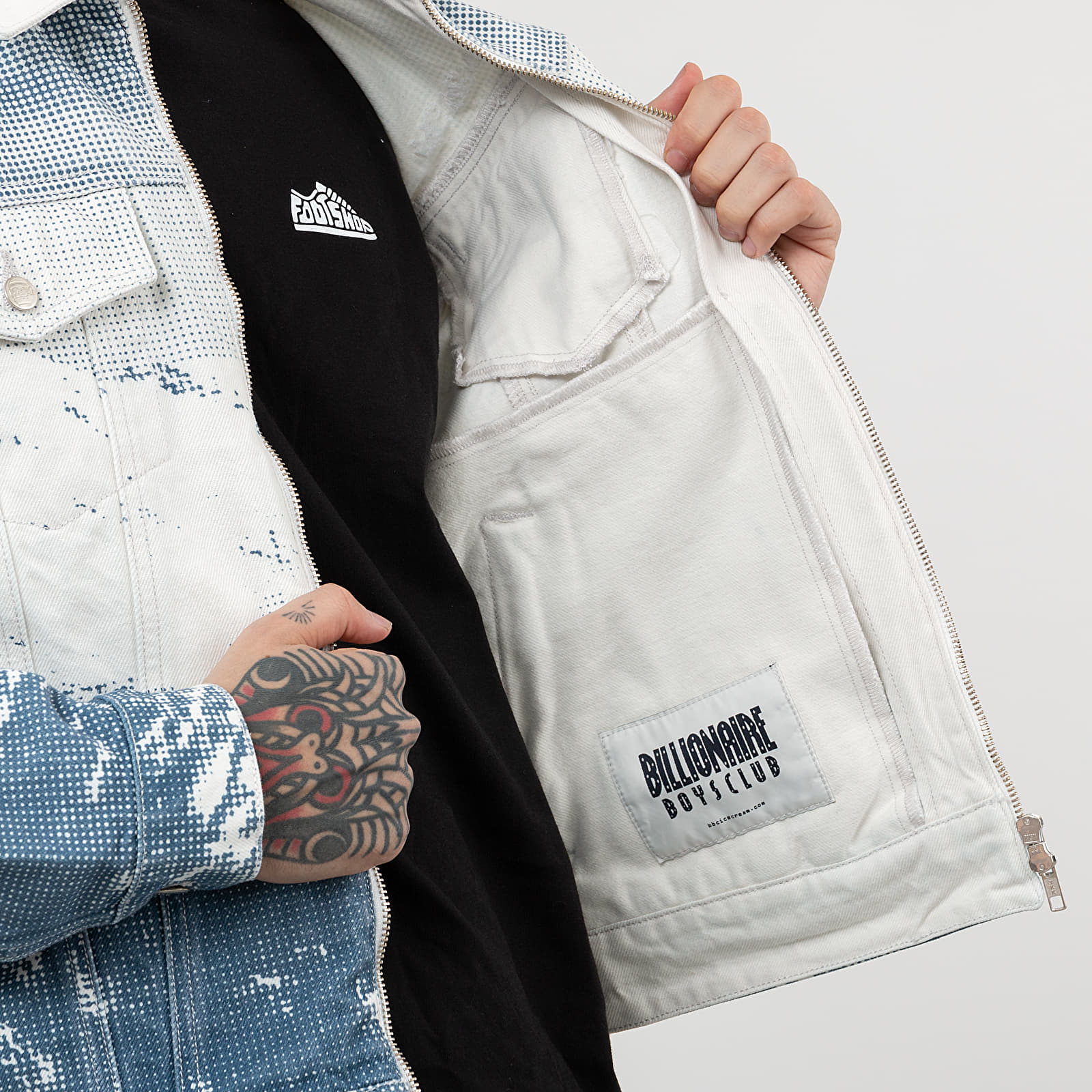 Jackets Billionaire Boys Club Zip Denim Jacket White Footshop