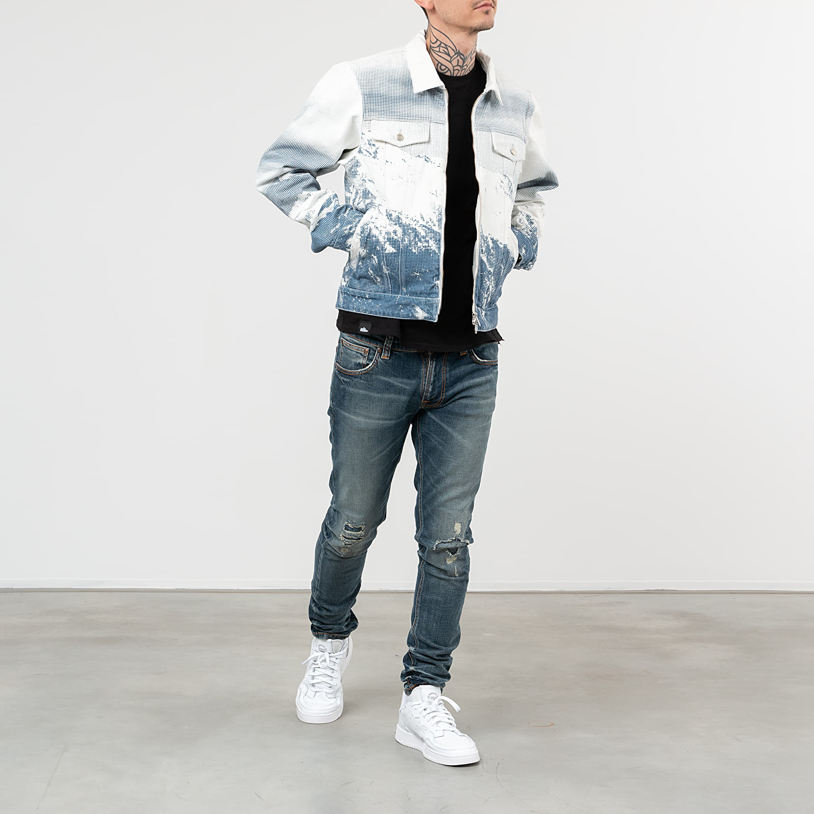 Jackets Billionaire Boys Club Zip Denim Jacket White Footshop