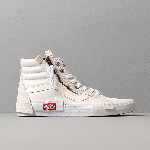 Men s shoes Vans SK8 Hi Reissue CAP GLITTER MIX Blanc De Blanc True White Footshop