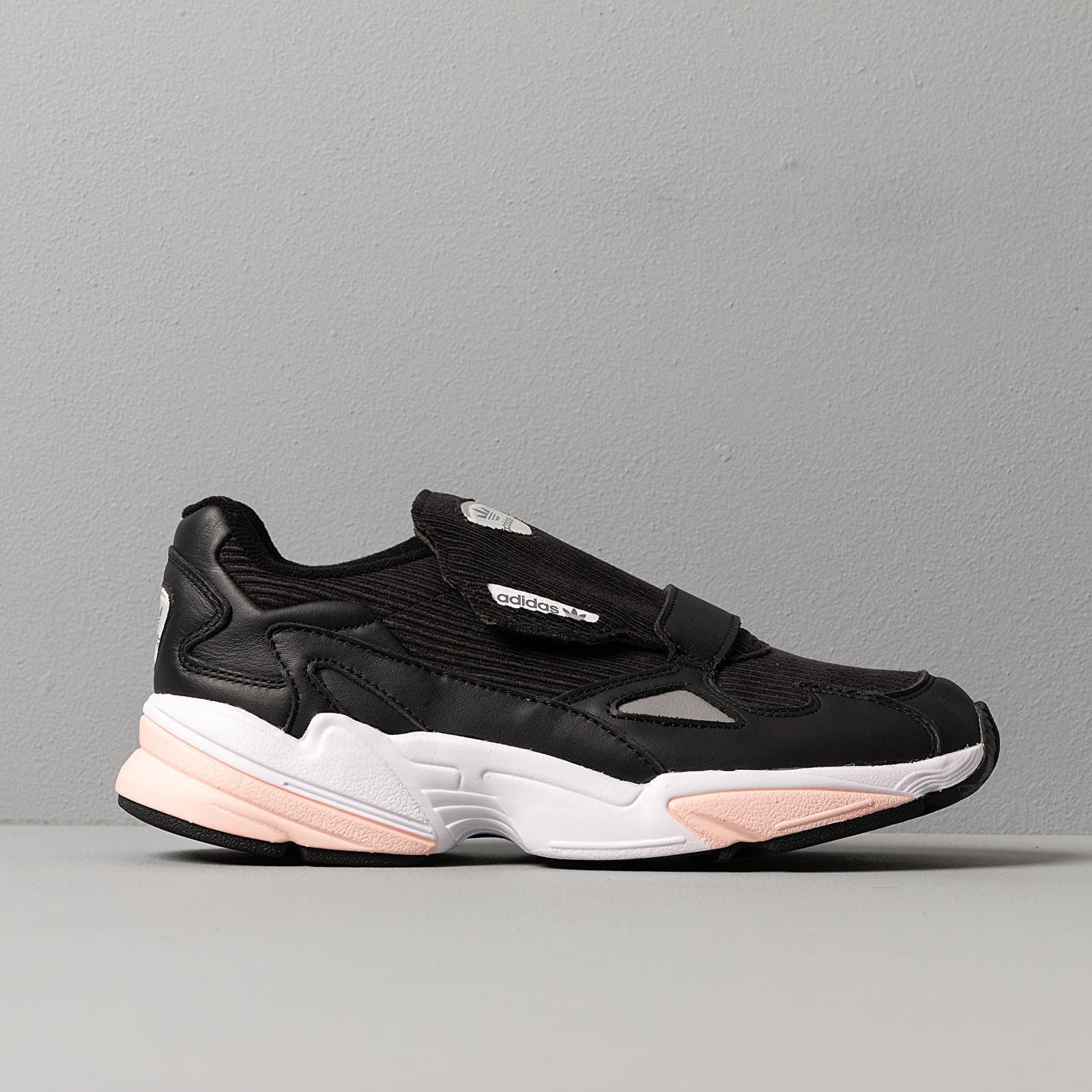 Adidas originals falcon sneaker in black and pink new arrivals