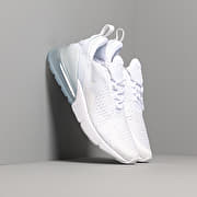 Nike air max 270 clearance gs white white metallic silver