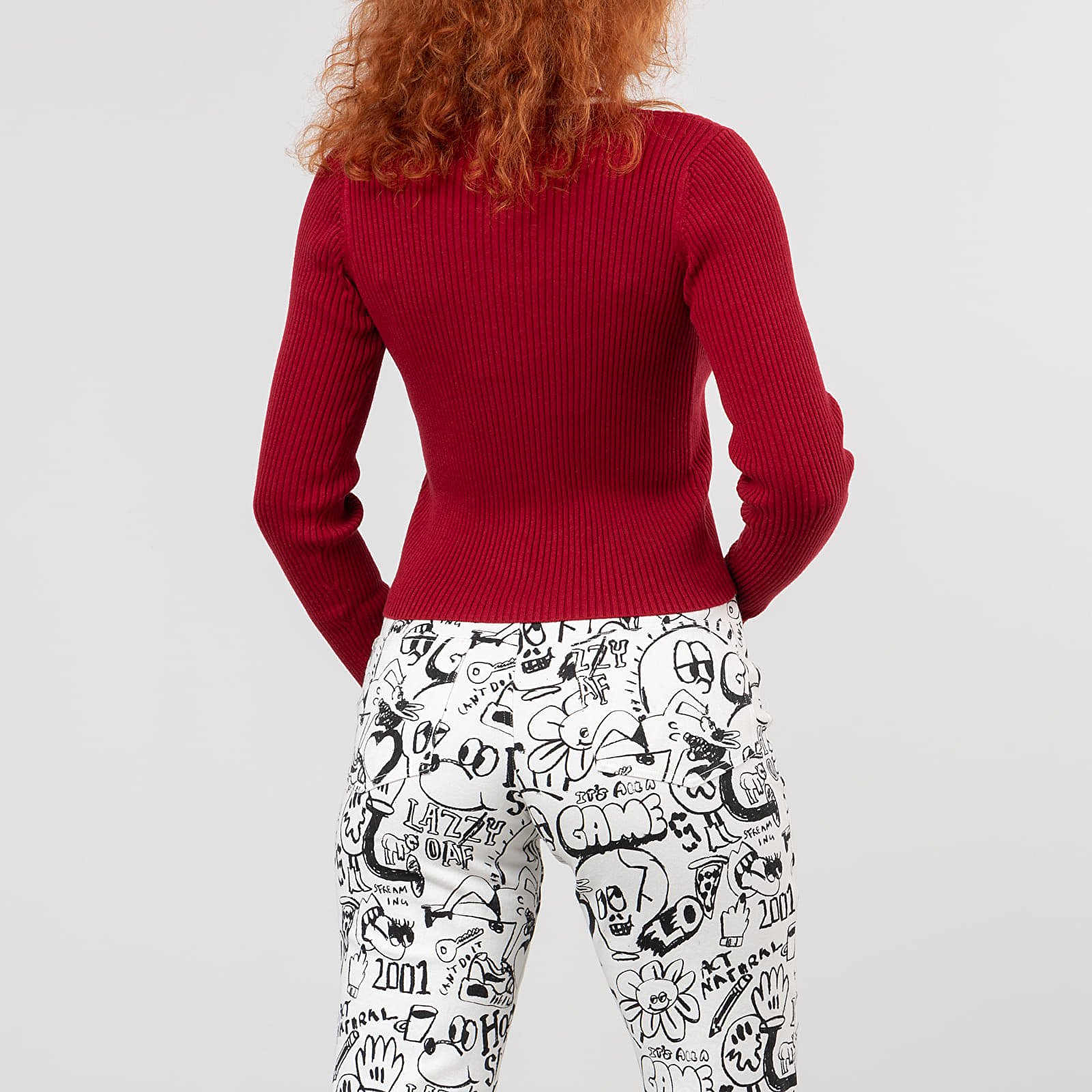 T-shirts Lazy Oaf Burning Rubber Long Sleeve Top Red