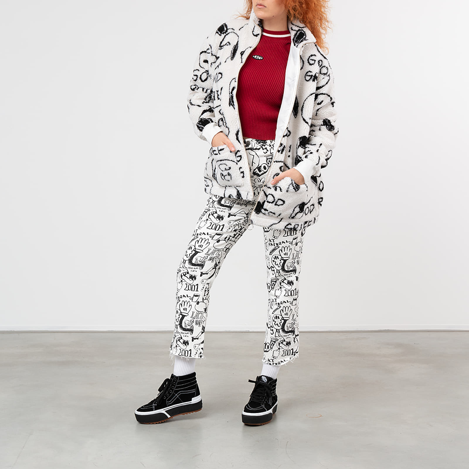 T-shirts Lazy Oaf Burning Rubber Long Sleeve Top Red