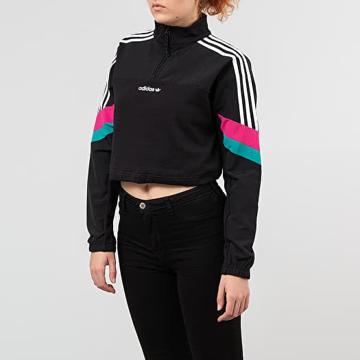 Adidas half deals zip crop