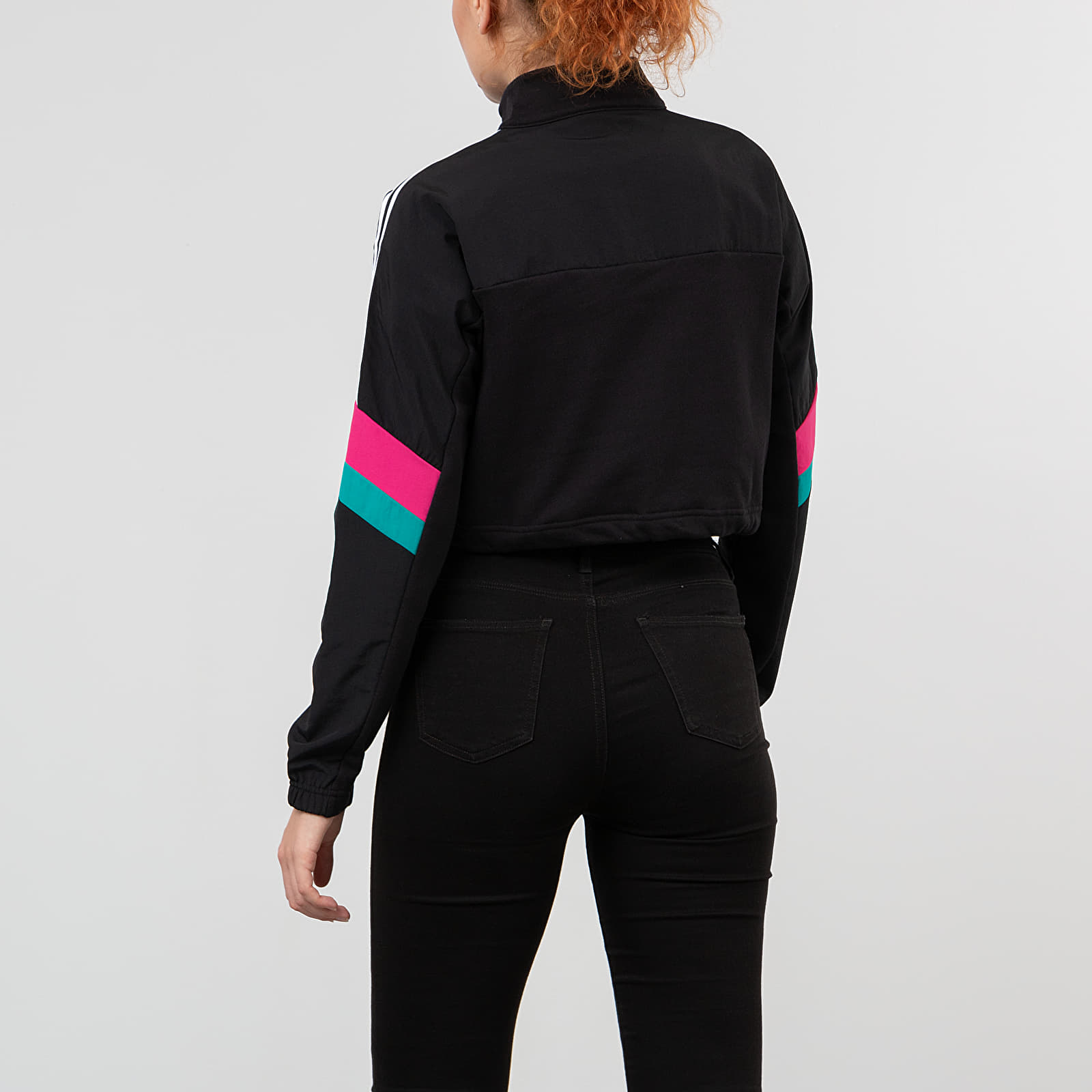 Adidas half zip crop sweatshirt online