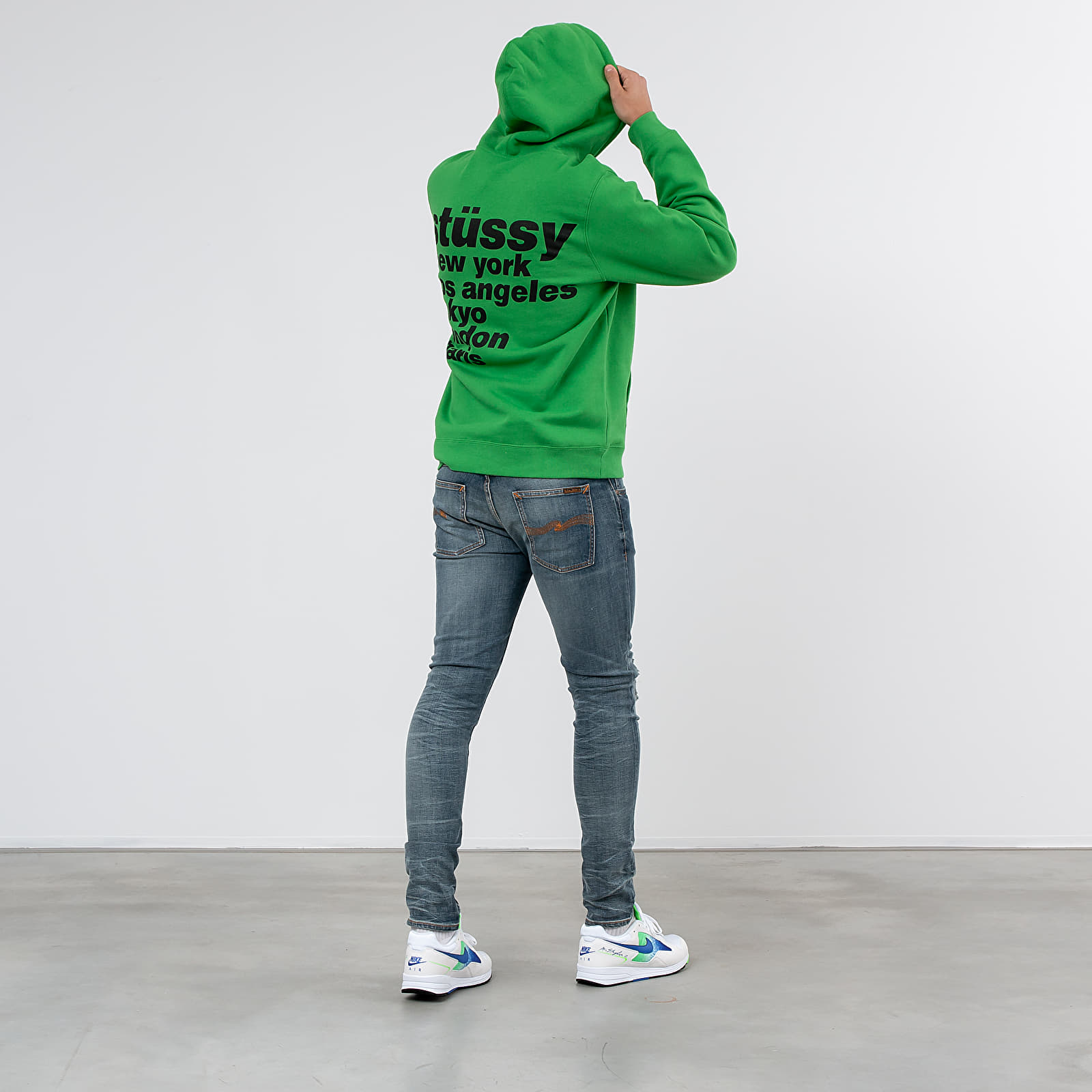 Stussy boxed hotsell italic hoodie