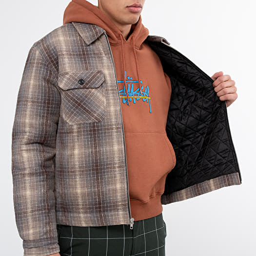 Stüssy Heavy Brush Plaid Zip Up Shirt Jacket