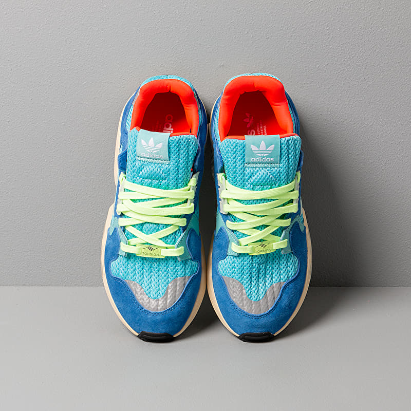 adidas ZX Torsion Bright Cyan/ Linen Green/ Blue | Footshop