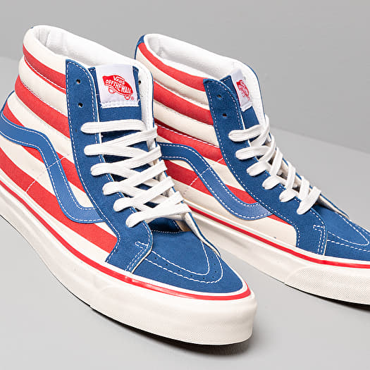 Vans sk8 hi rouge et bleu top