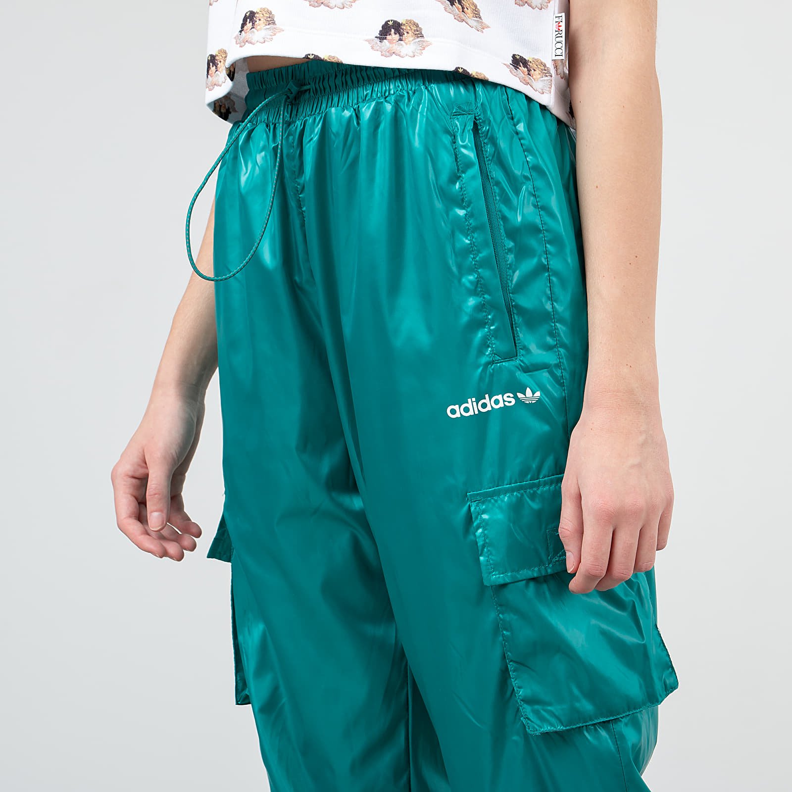 Панталони adidas Shiny Pants Black Emerald