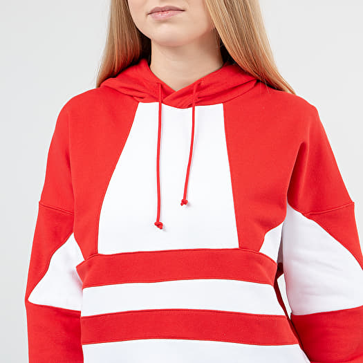 Adidas large logo hoodie red best sale