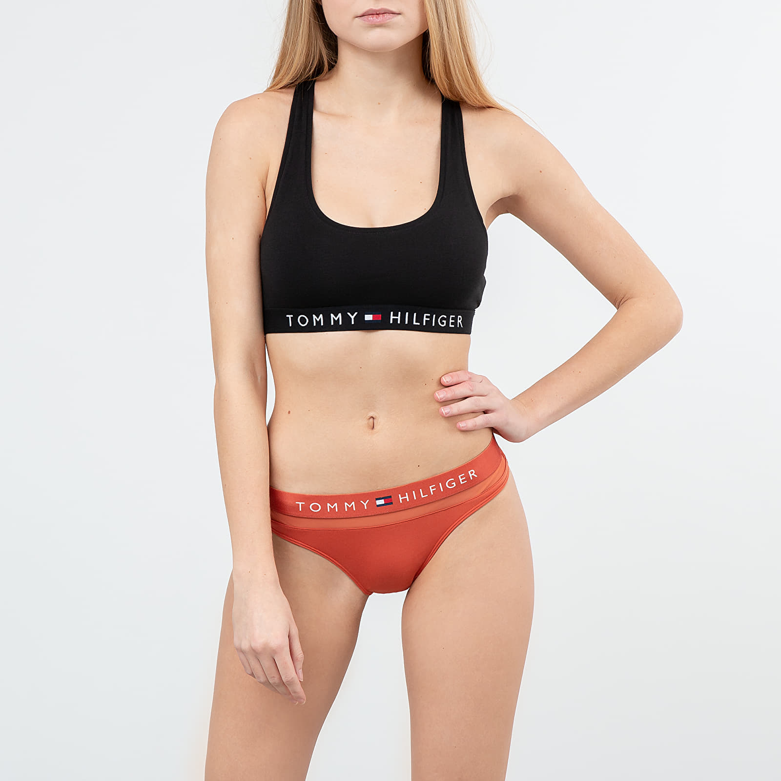 Bragas Tommy Hilfiger Thong Brick Orange