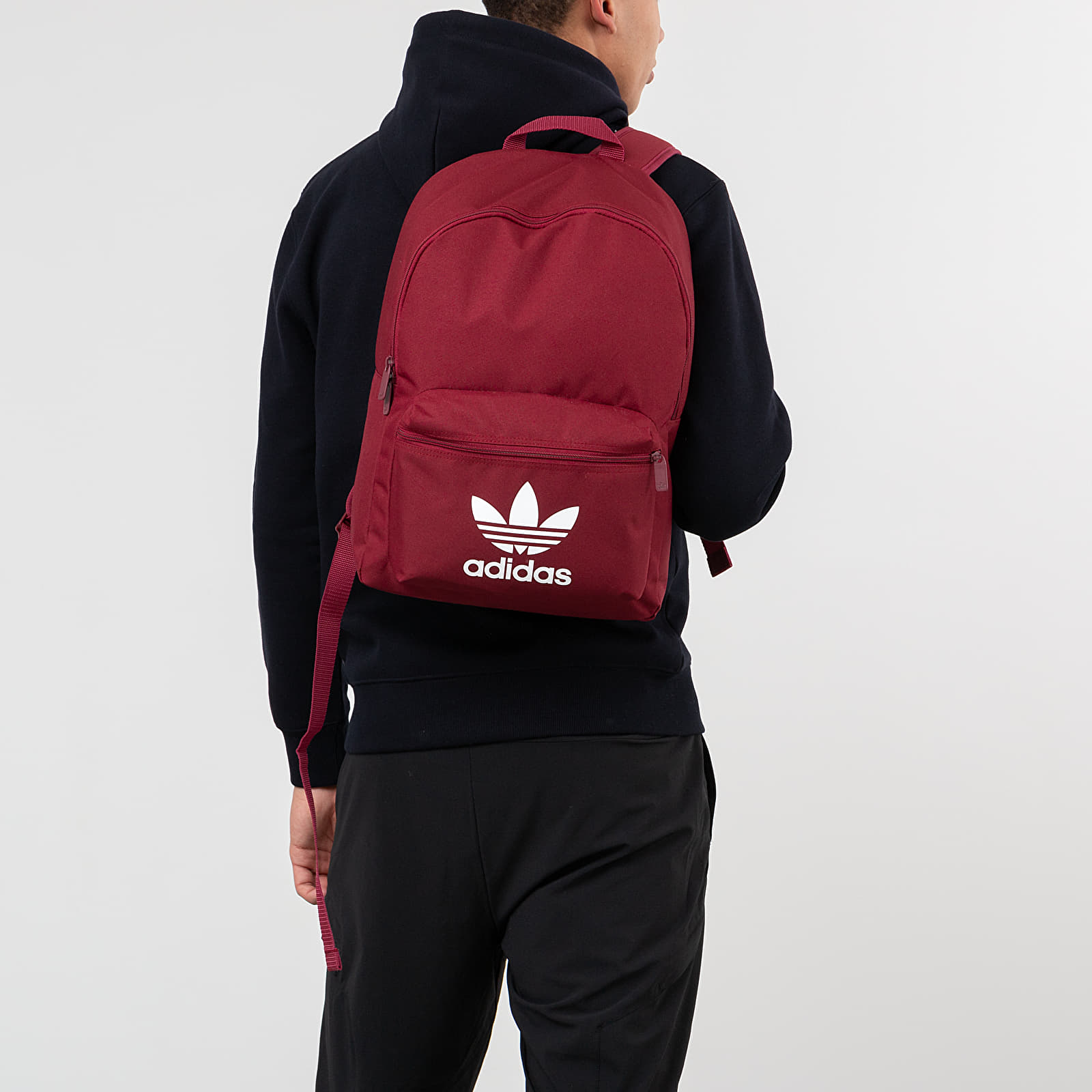 adidas classic trefoil backpack burgundy Retro Nottingham Reds Switch from work mode to gym mode and back again Adidas Maroon Trefoil Backpack New