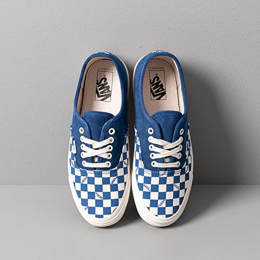 True blue checkerboard vans on sale