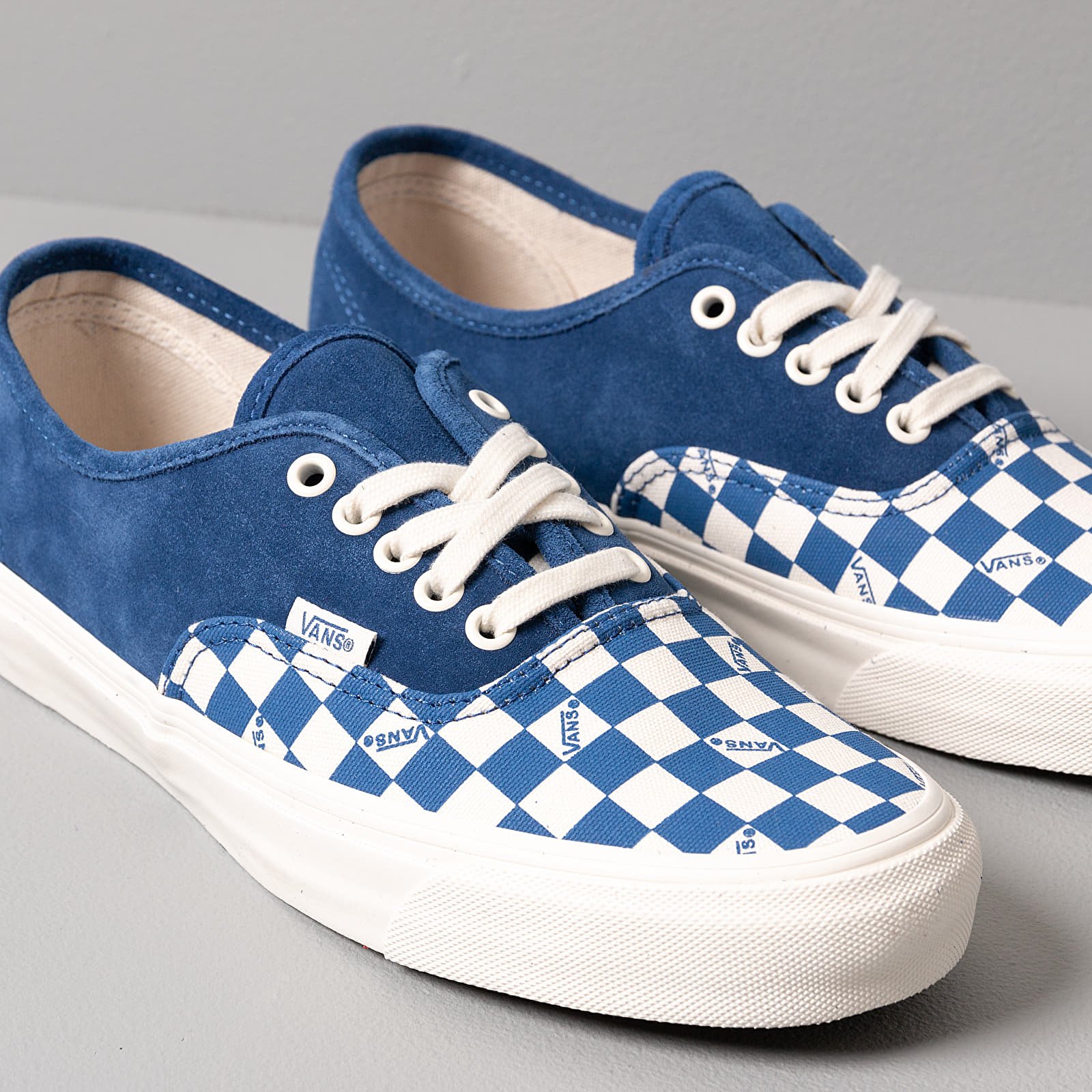 True blue clearance checkerboard vans