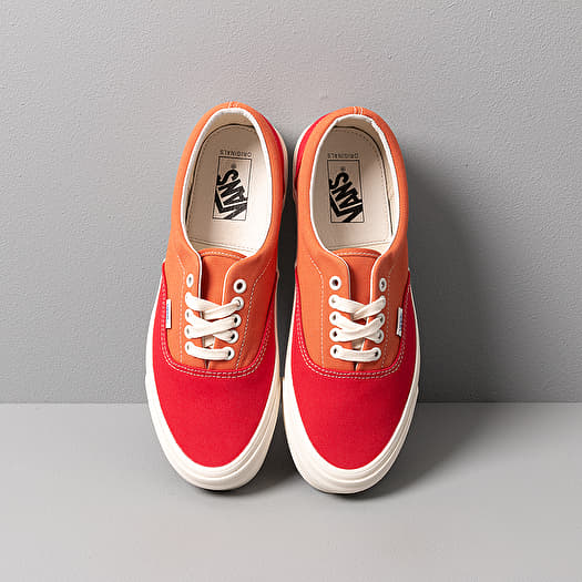 Men s shoes Vans OG Era LX Canvas Racing Red Orange Footshop