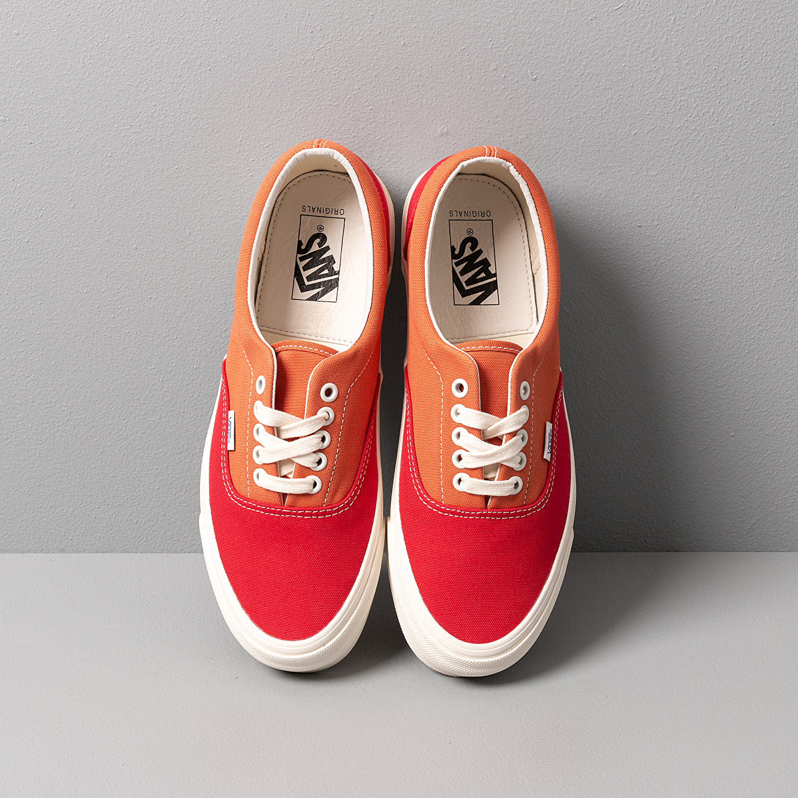 Men s shoes Vans OG Era LX Canvas Racing Red Orange Footshop