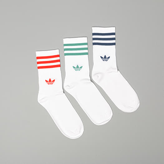 Socks adidas Mid Cut Crew Socks White White White Footshop