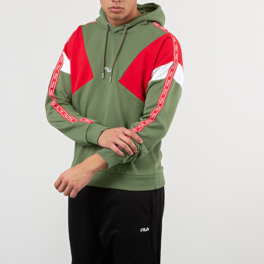Green fila hoodie hotsell