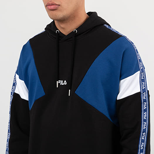 Black and white fila hoodie clearance