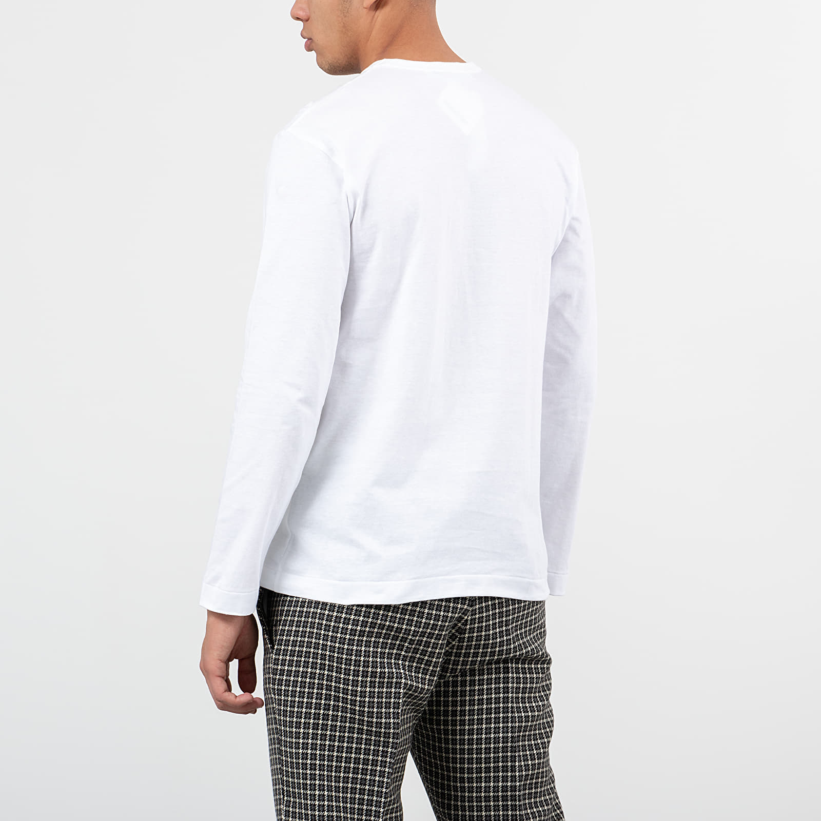 Trička Comme des Garçons PLAY Long Sleeve Tee White