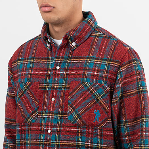 Shirts Billionaire Boys Club Check Flannel Shirt Blue (B19132 Blue