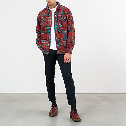 Shirts Billionaire Boys Club Check Flannel Shirt Blue (B19132 Blue