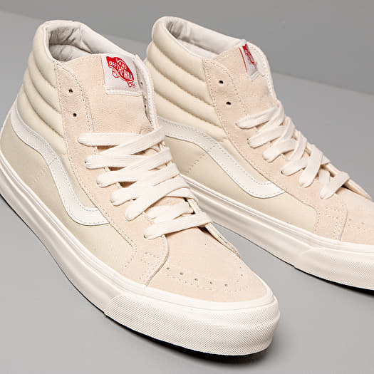 Men s shoes Vans Vault OG SK8 Hi LX Suede Canvas Seed Pearl Footshop