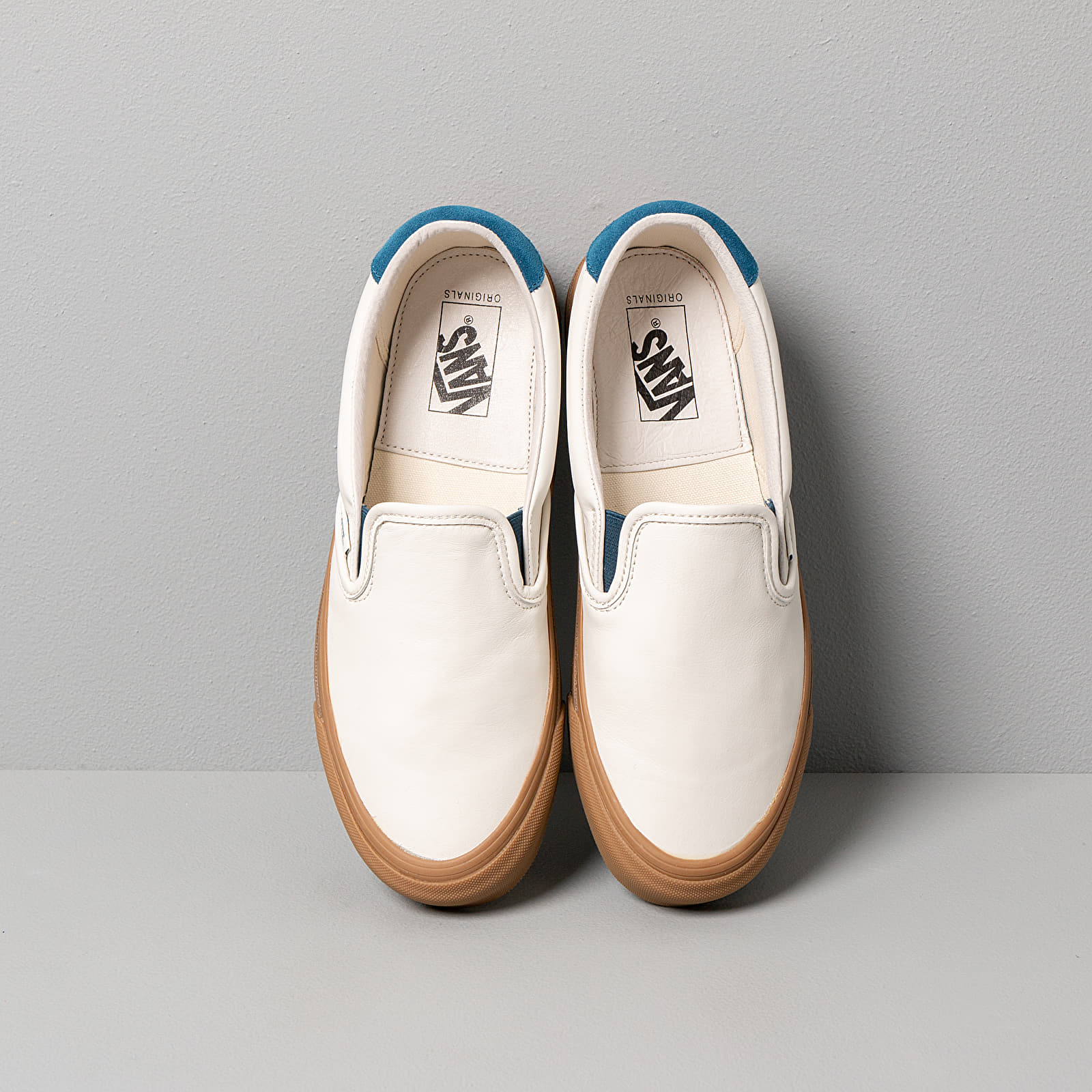 Men s shoes Vans Vault OG Slip On 59 LX Leather Suede Marshmallow Footshop