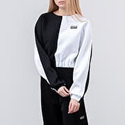 Adidas originals two tone cropped on sale sweatshirt in black and whit