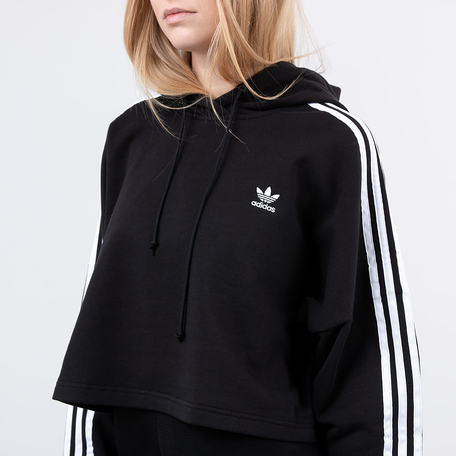 Adidas cropped soft vision & black womens hoodie best sale