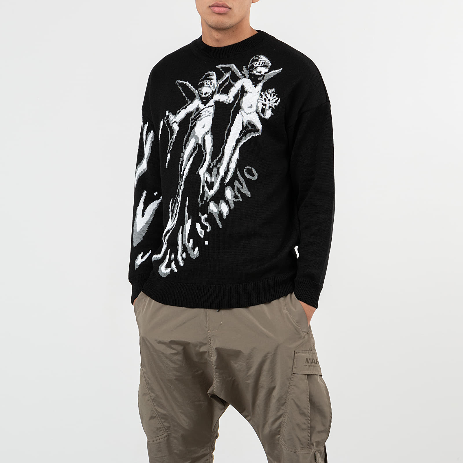 Swetry LIFE IS PORNO xxx Footshop Sweater Black
