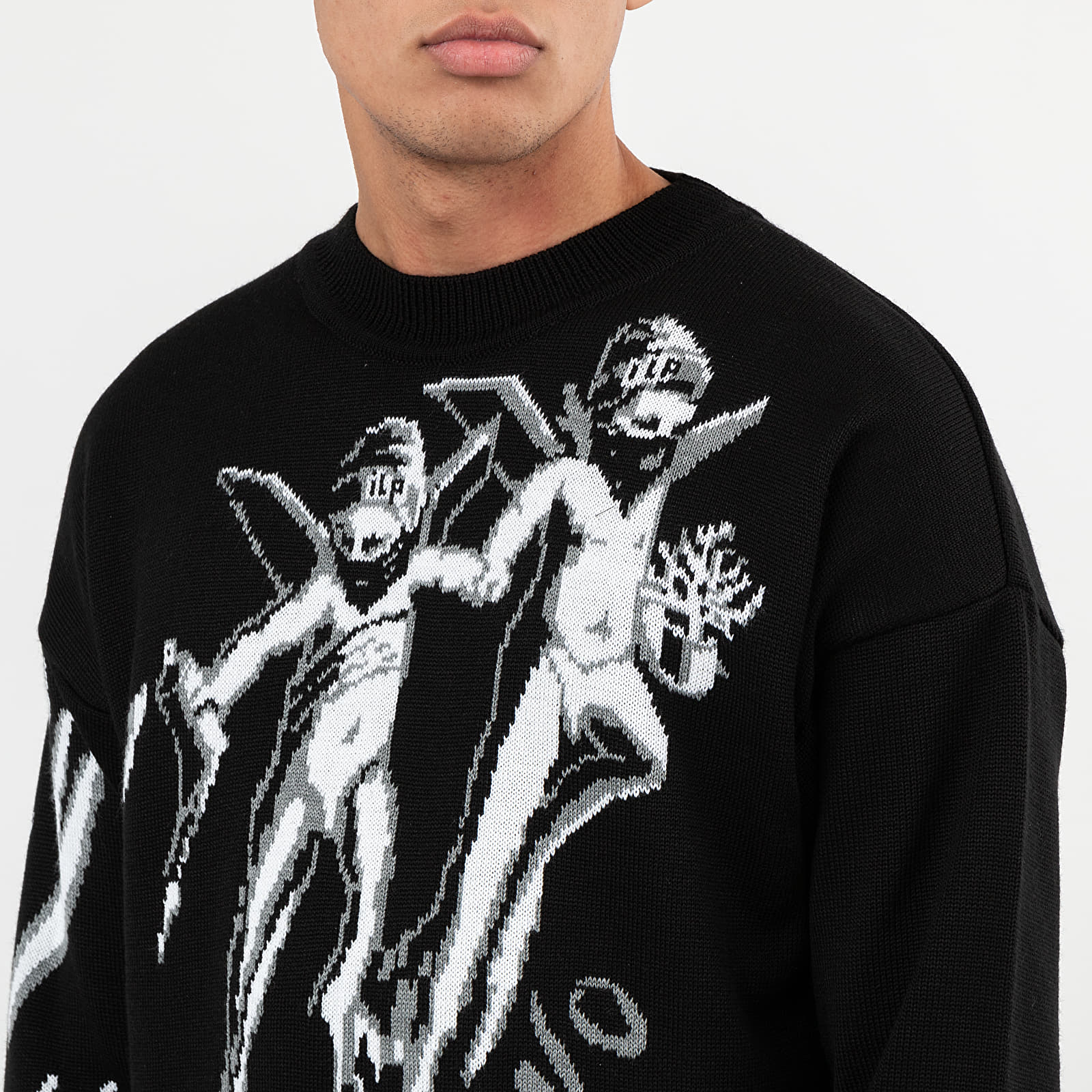 Swetry LIFE IS PORNO xxx Footshop Sweater Black
