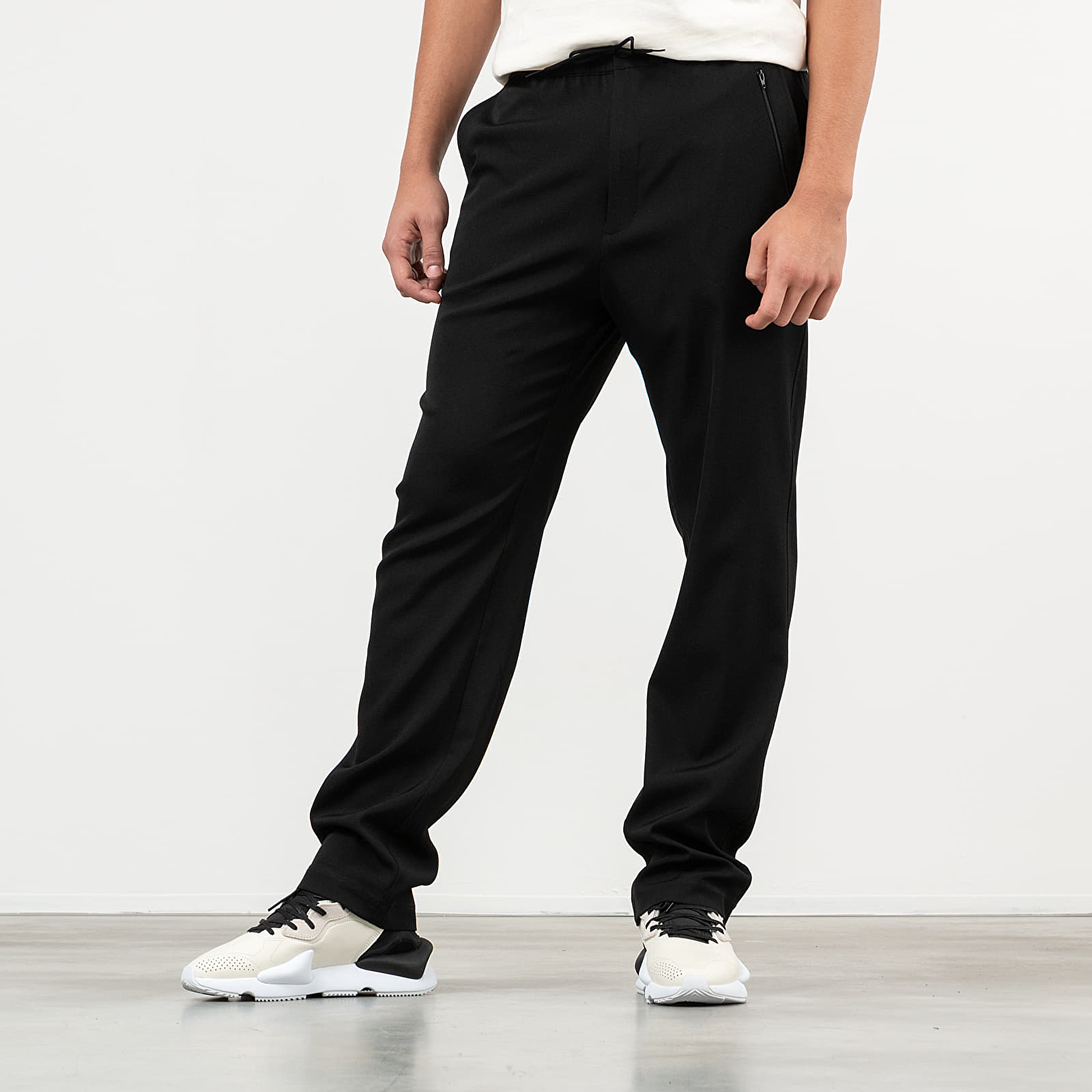 Hlače Y-3 Satin Straight Pants Black