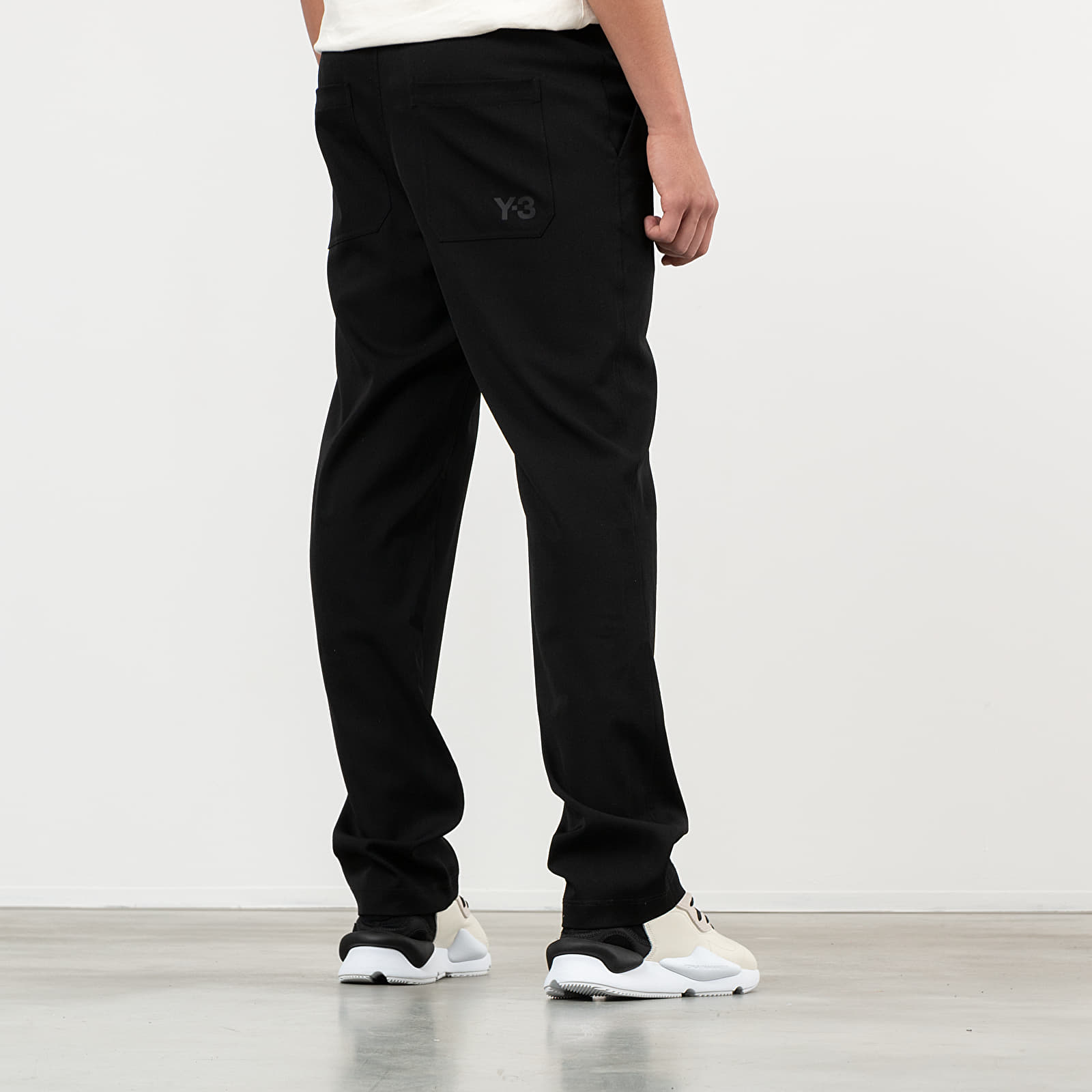 Hlače Y-3 Satin Straight Pants Black