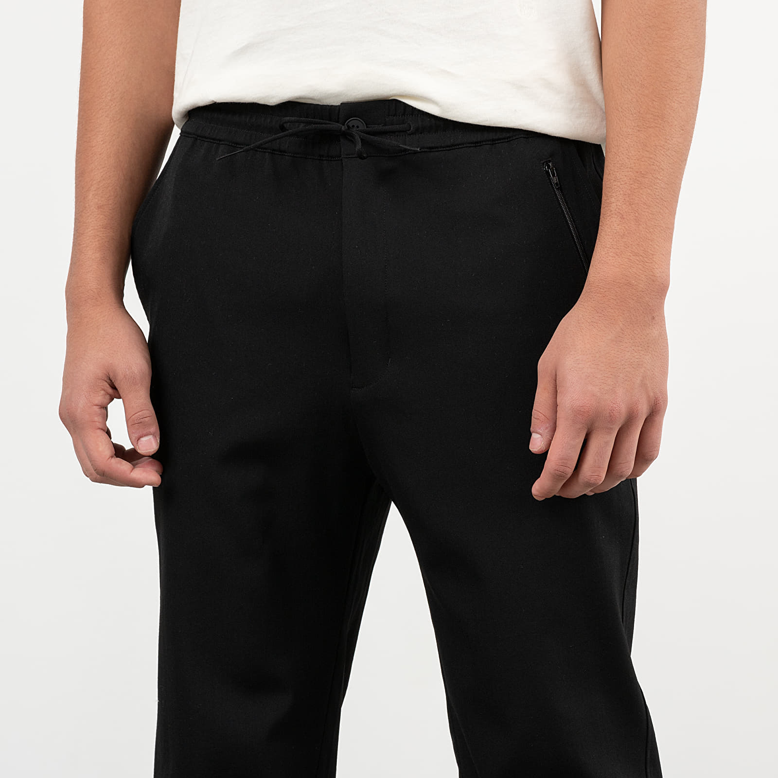 Hlače Y-3 Satin Straight Pants Black