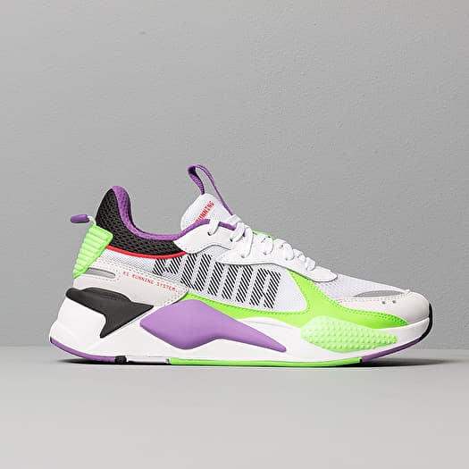 Puma rsx white green hotsell