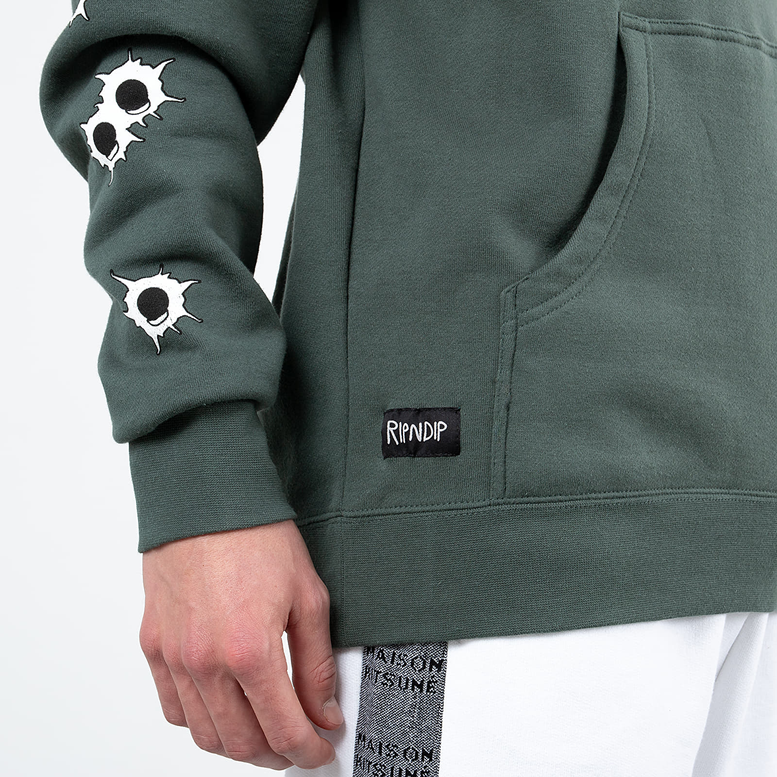 Hoodies en truien RIPNDIP Bullet Proof Hoodie Hunter Green