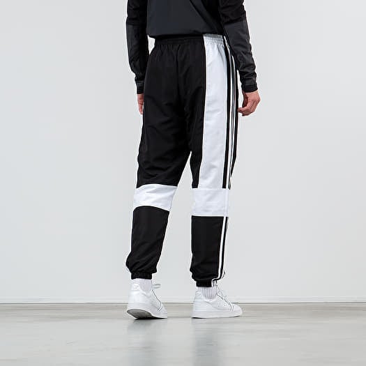 White and sale black track pants