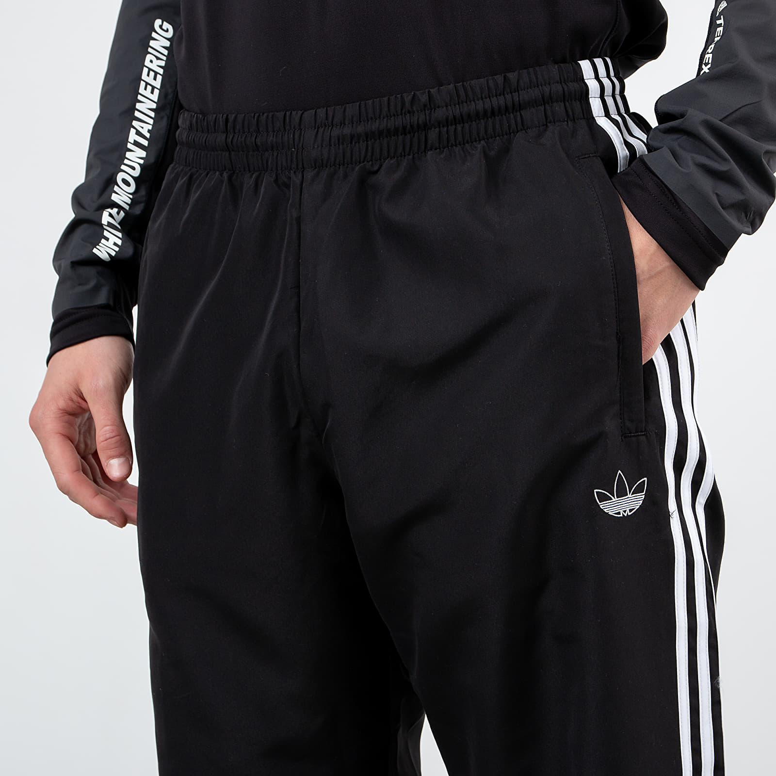 white black adidas pants