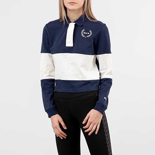 T shirts Puma x Selena Gomez Rugby Polo Tee Peacoat Whisper White Footshop